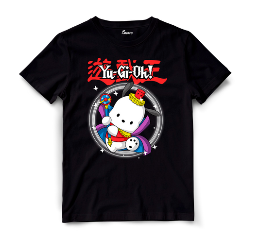 Playera Sanrio Yu-gi-Oh  Pochacco Mago del Tiempo