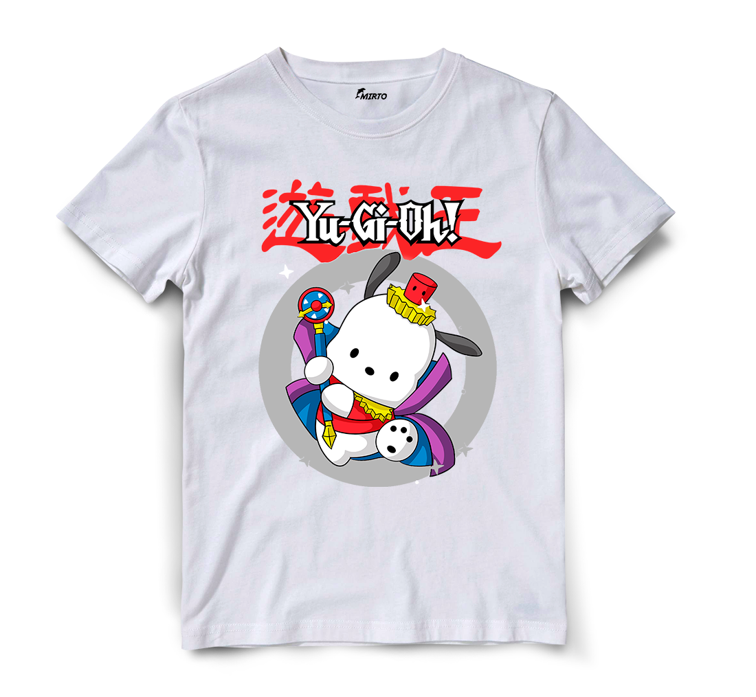 Playera Sanrio Yu-gi-Oh  Pochacco Mago del Tiempo