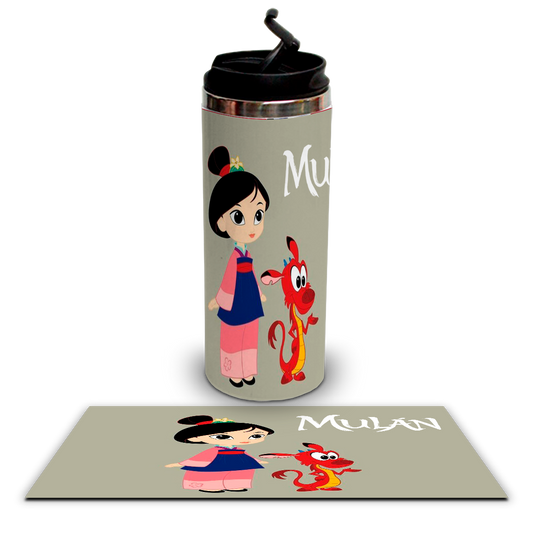 Termo 450ml Princesa Mulan Mod 3