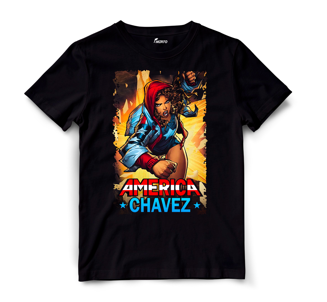 Playera Superhéroe Marvel América Chávez mod 1