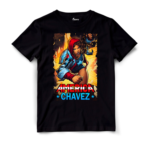 Playera Superhéroe Marvel América Chávez mod 1