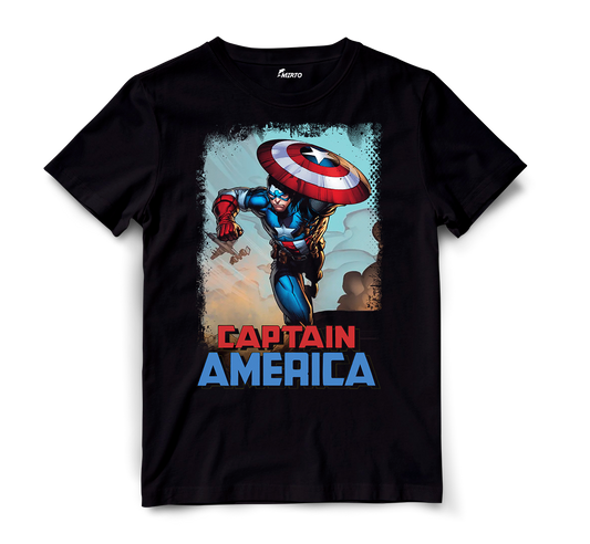 Playera Superhéroe Marvel Capitán América mod 1