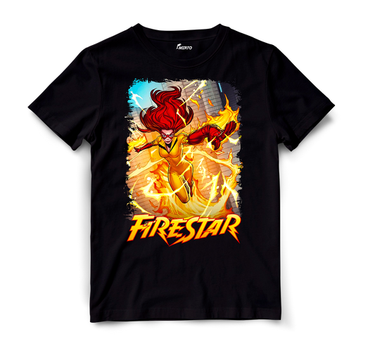 Playera Superhéroe Marvel Estrella de Fuego Firestar mod 1