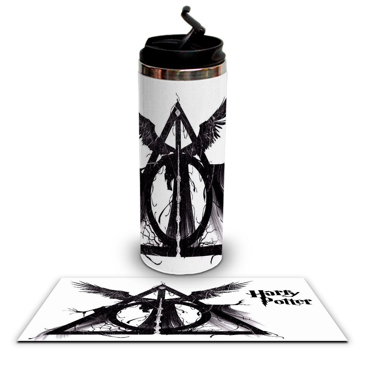 Termo 450ml Harry Potter Reliquias de la Muerte Blanco