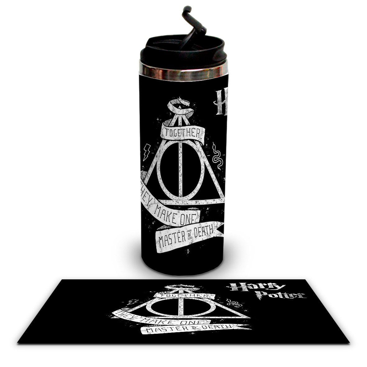 Termo 450ml Harry Potter Reliquias de la Muerte Negro