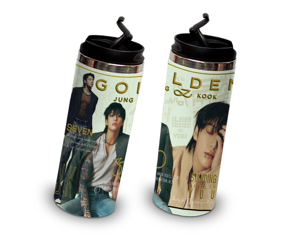 Termo 450ml Kpop BTS Jungkook Golden