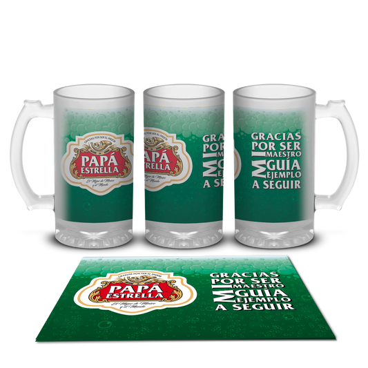 Tarro Cervecero Satinado Diseño Cerveza Stella