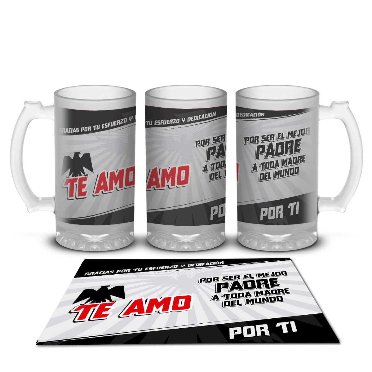 Tarro Cervecero Satinado Diseño Cerveza Tecate Negra