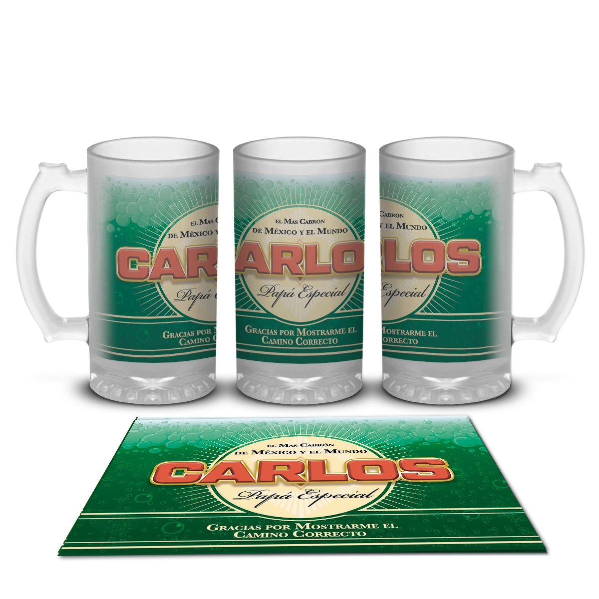 Tarro Cervecero Satinado Diseño Cerveza Doble XX