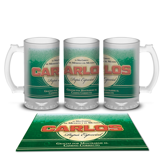 Tarro Cervecero Satinado Diseño Cerveza Doble XX