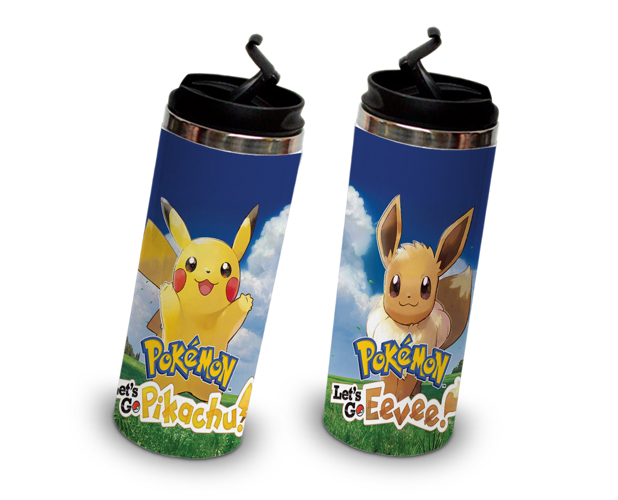 Termo 450ml Anime Pokémon Let´s Go Pikachu Eevee