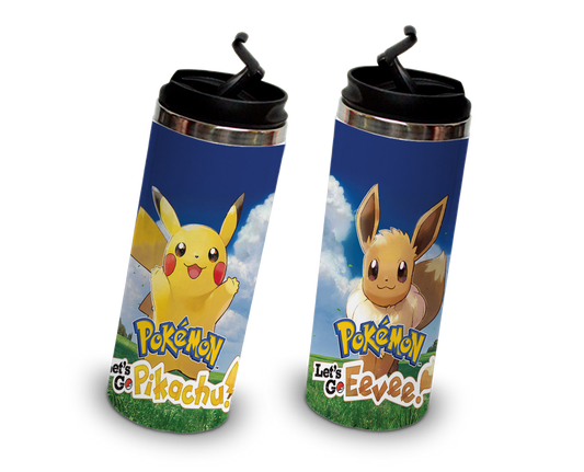 Termo 450ml Anime Pokémon Let´s Go Pikachu Eevee