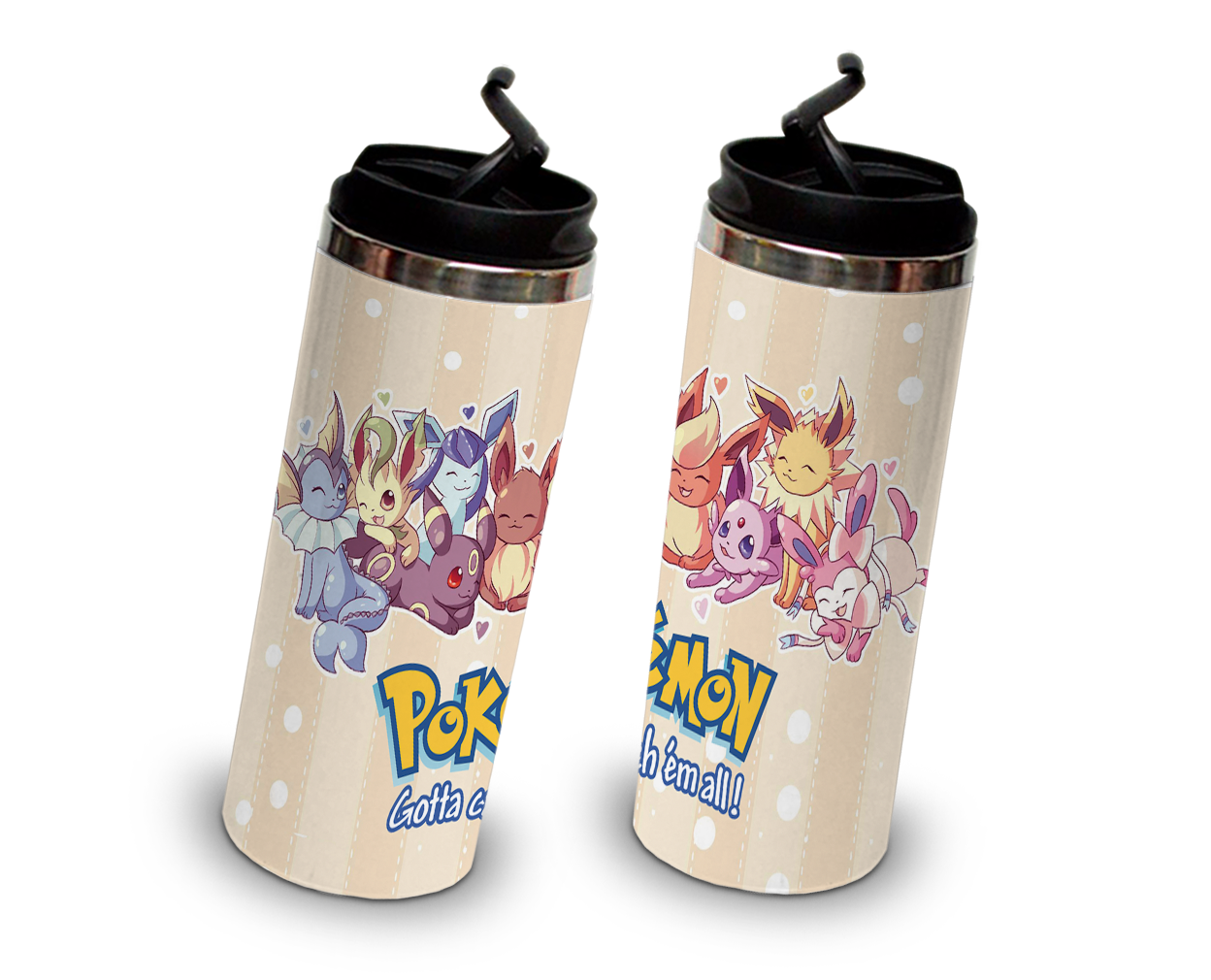 Termo 450ml Anime Pokémon Eevee evoluciones mod 1