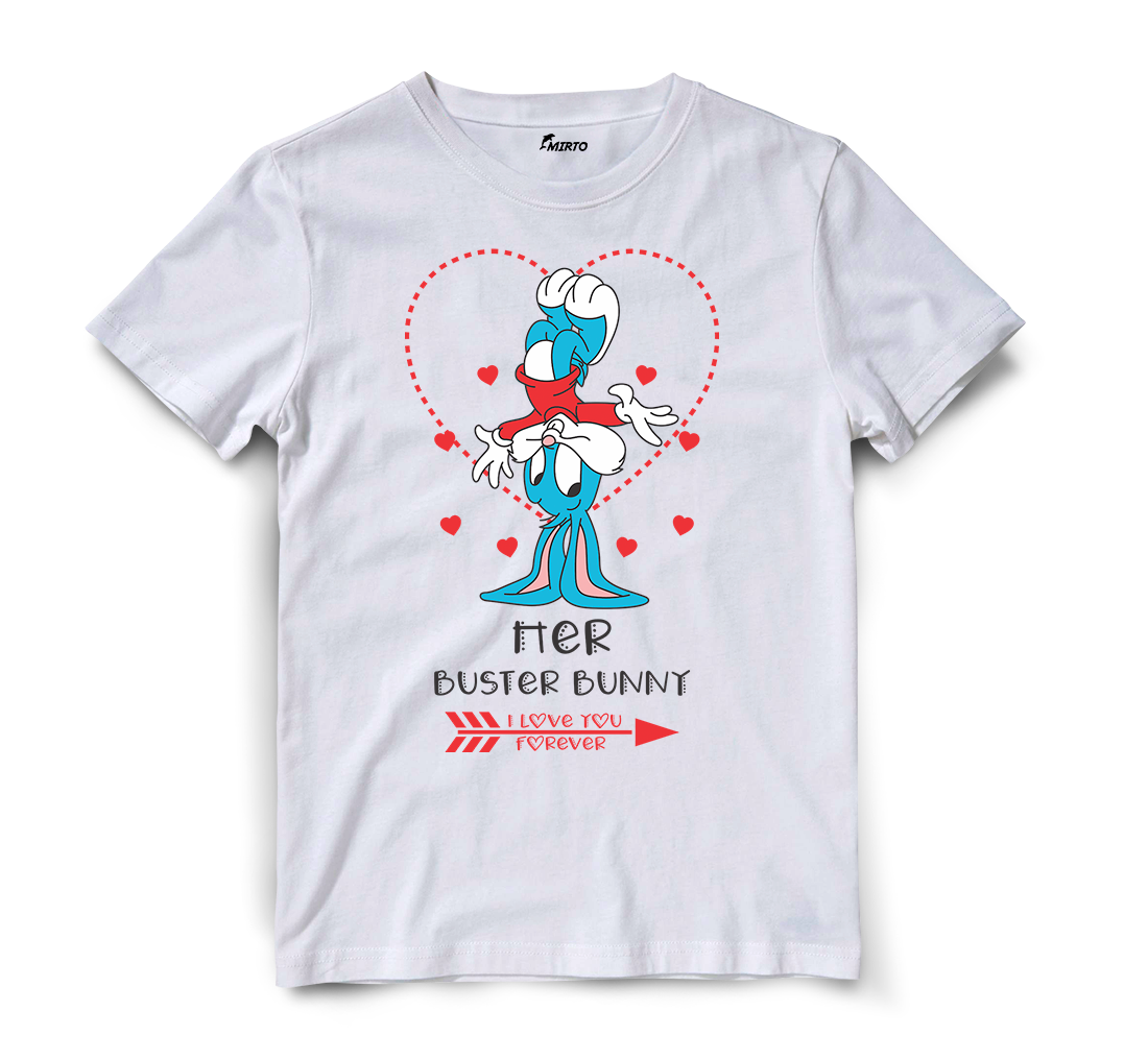 Playera Tiny Toons Buster Bunny Babsy Bunny San Valentin mod 1