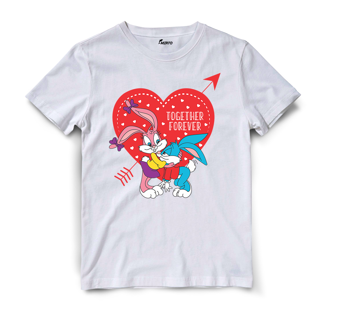 Playera Tiny Toons Buster Bunny Babsy Bunny San Valentin mod 4