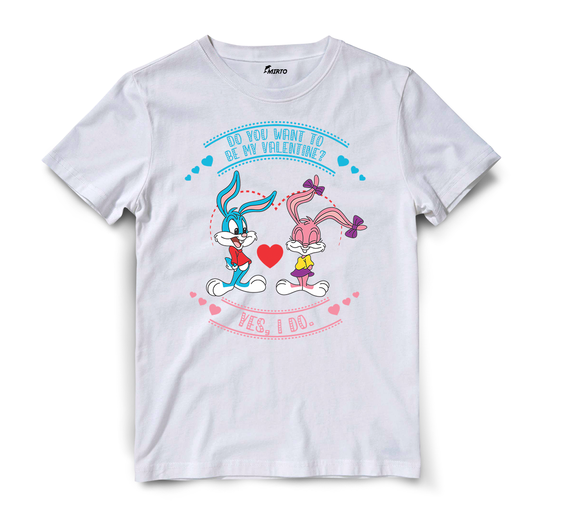 Playera Tiny Toons Buster Bunny Babsy Bunny San Valentin mod 5