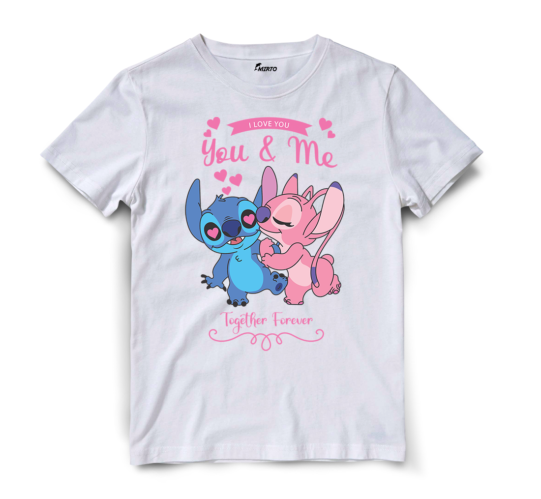 Playera Stitch 626 y Angel 624 San Valentin mod 7