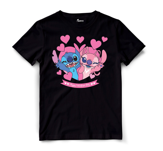 Playera Stitch 626 y Angel 624 San Valentin mod 2