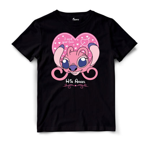 Playera Stitch 626 y Angel 624 San Valentin mod 4