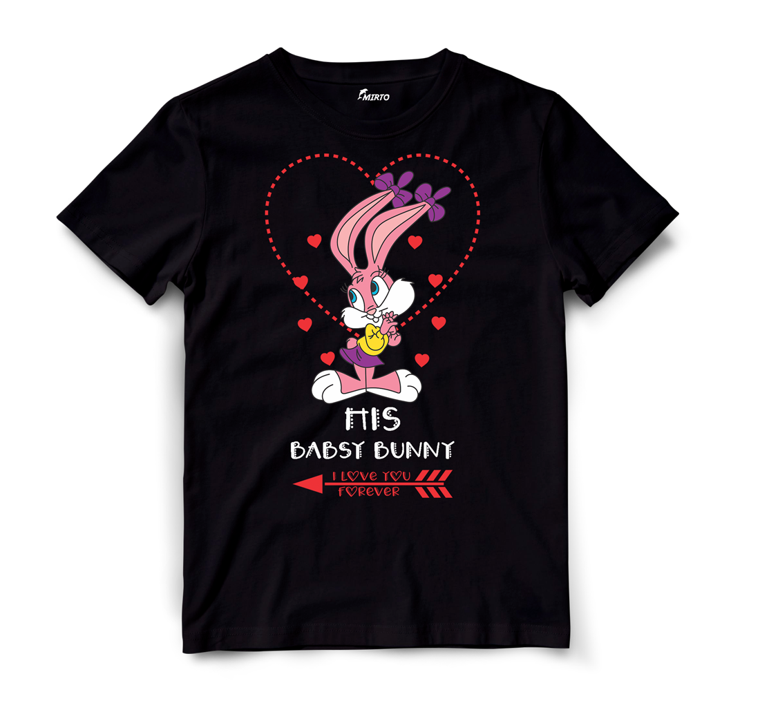 Playera Tiny Toons Buster Bunny Babsy Bunny San Valentin mod 2