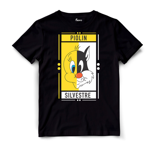 Playera Duo Cartoons Piolin - Silvestre