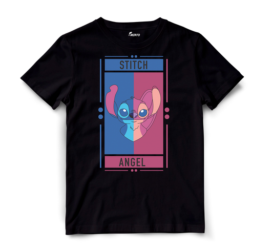 Playera Duo Cartoons Stitch - Ángel