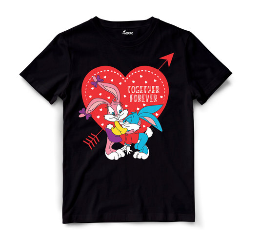 Playera Tiny Toons Buster Bunny Babsy Bunny San Valentin mod 4