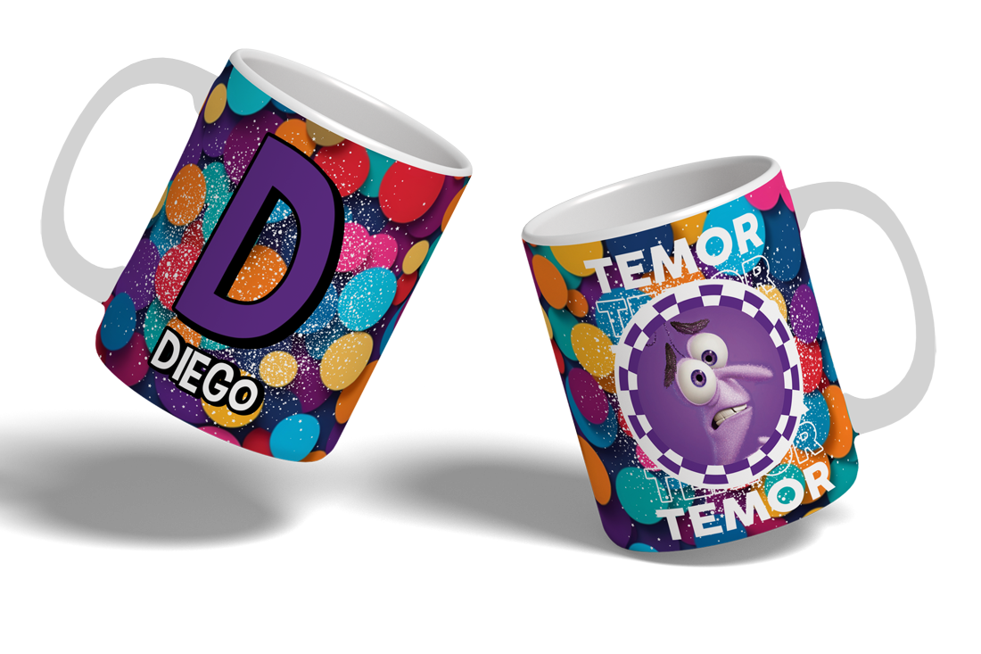 Taza Intensamente Abecedario - Temor