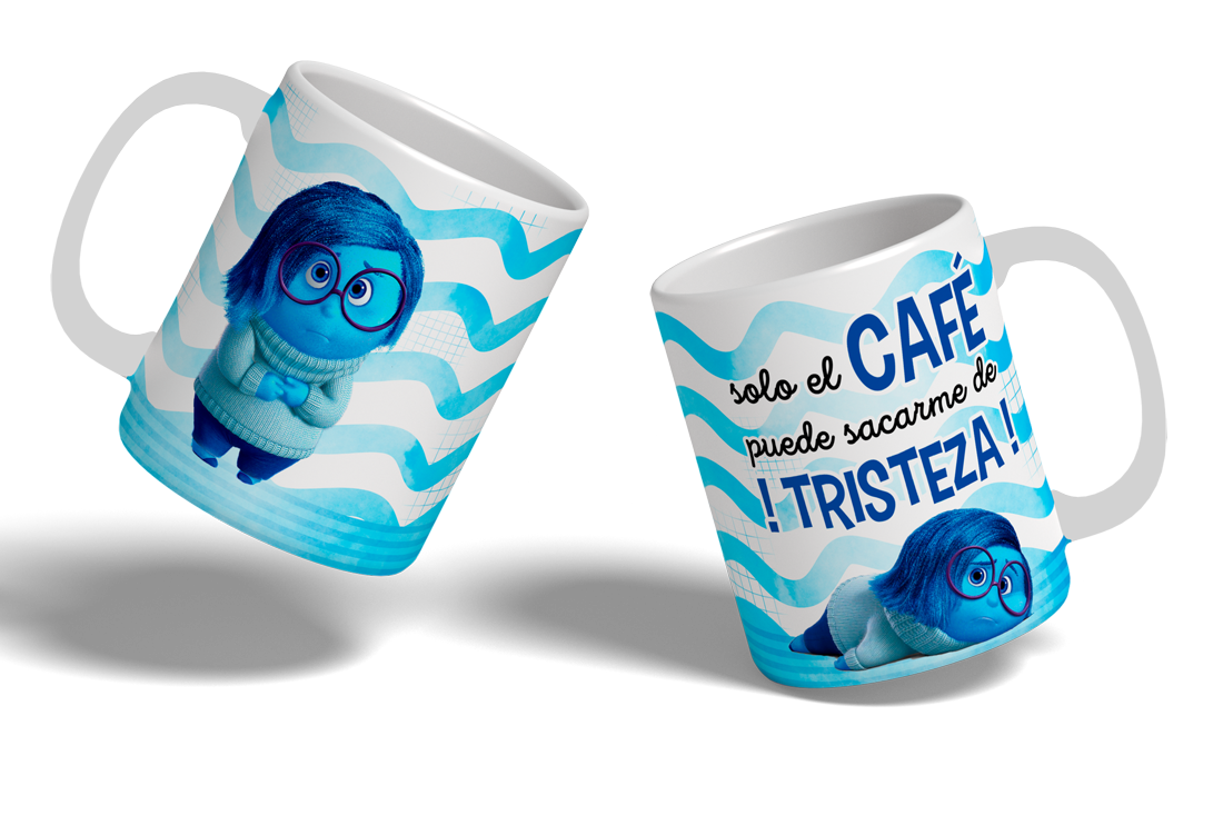 Taza Intensamente Ondas - Tristeza