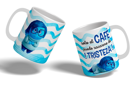 Taza Intensamente Ondas - Tristeza