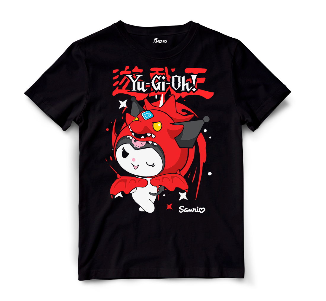 Playera Sanrio Yu-gi-Oh Kuromi Slifer, el Dragón del Cielo