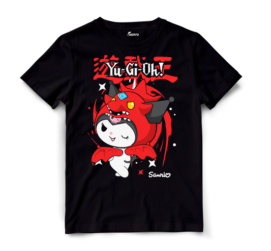 Playera Sanrio Yu-gi-Oh Kuromi Slifer, el Dragón del Cielo