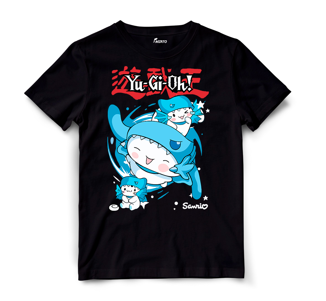 Playera Sanrio Yu-gi-Oh Cinamonroll Dragon Blanco de Ojos Azules