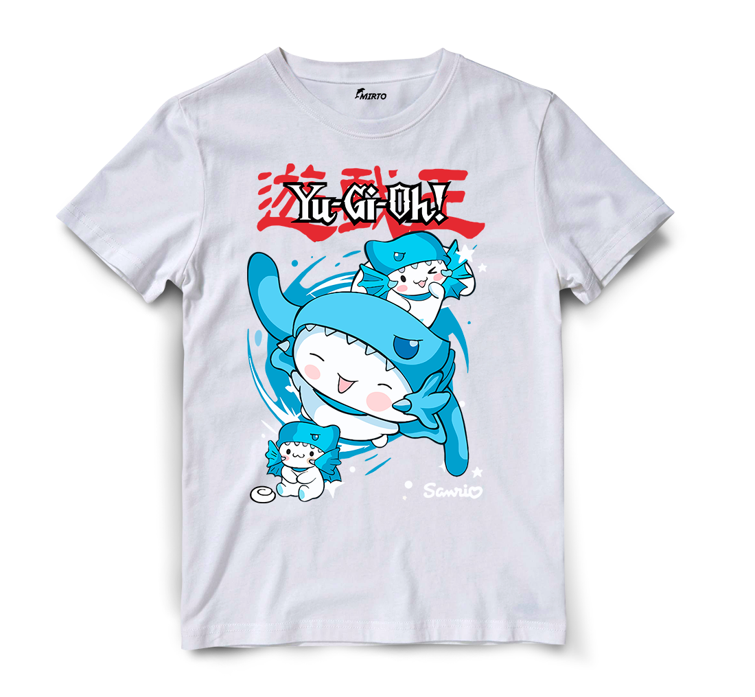 Playera Sanrio Yu-gi-Oh Cinamonroll Dragon Blanco de Ojos Azules